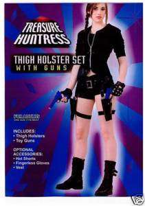 Lara Croft Style Thigh Holster Twin Gun Set. Gun Belt Leg Strap NEW 