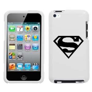   TOUCH ITOUCH 4 TH BLACK SUPERMAN SYMBOL ON A WHITE HARD CASE COVER