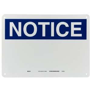   , Blue On White Color Blank Sign   Preprinted Header, Legend Notice