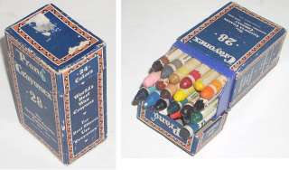 This is a Vintage Box of Prang Crayonex 24 Old Faithful Crayons 