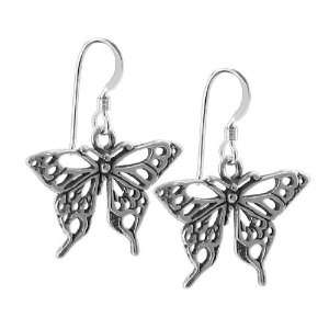   Silver Filigree Butterfly with French Wire Hook Back Finding Jewelry