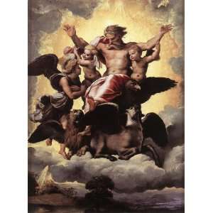  8 x 6 Mounted Print Raphael The Vision of Ezekiel