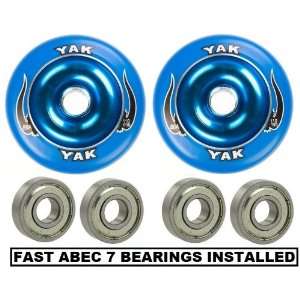   Wheel 110mm BLUE with Abec 7 Bearings Installed (2 WHEELS) Sports