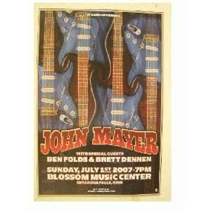  John Mayer Handbill Poster Blossom Music Center 