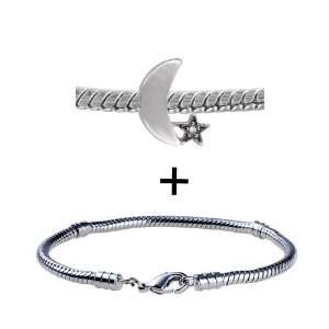   Star Moon Gift Bracelet Fits Pandora Charms Pugster Jewelry