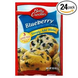 Betty Crocker Muffin Mix, Blueberry, 6.5 Ounce Pouches (Pack of 24)