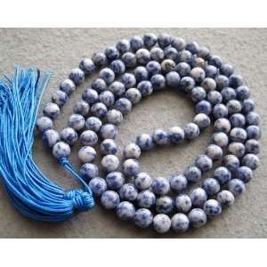  Tibet Buddhist 108 Blue Point Stone Beads Prayer Mala 