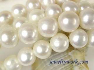 8mm White Round Freshwater Cultured Pearl Loose Bead  