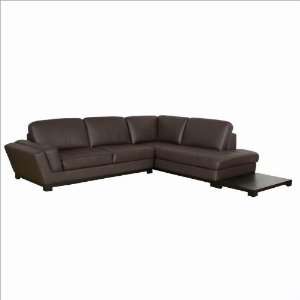  Wholesale Interiors Brown Leather C table Sofa Set
