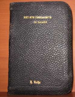   nye Testamente ag Salmernes Bog Norwegian New Testament Bible Scarce