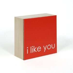   Like You Limited Edition Wall Art Text Panel in Red