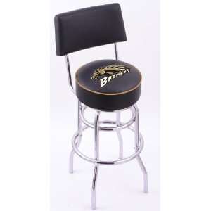 Western Michigan University Steel Stool with Back, 4 Logo Seat, and 