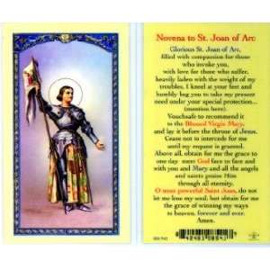  Novena to St. Joan of Arc Holy Card 