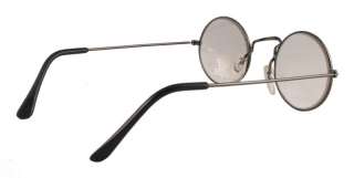 Vintage Round Clear Lens Gun Hippie Glasses 6001ACL  
