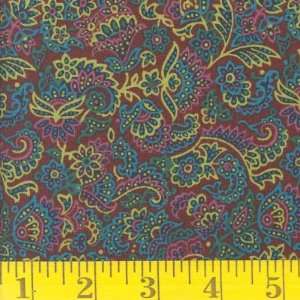  45 Wide Terra Firma Paisley Plum Fabric By The Yard 