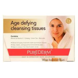  PureDerm Age Defying Cleansing Tissues 30 sheets Beauty