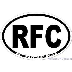 RFC Rugby Football Club Oval Ball Car Bumper Sticker Decal