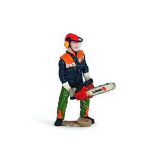  Schleich Forestry Worker with Chainsaw Toys & Games