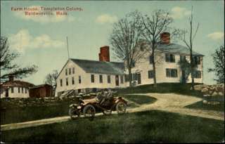 BALDWINVILLE MA Templeton Colony Farm House c1910 Postcard  