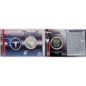 Tennessee Titans Team History Coin Card 
