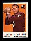 1961 Fleer Bill Anderson Ralph Gugliemi Gary Glick Washignton Redskins 