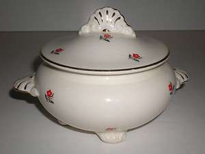 Vtg Old Porcelain China Cunningham & Pickett inc Cardinal Sugar Dish 