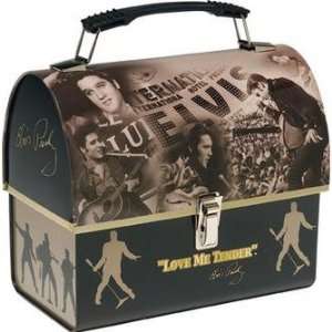  Elvis Presley Dome Tin Tote Lunch Box *SALE* Sports 