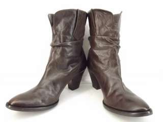 Womens boots brown leather 8.5 M Gianni Bini western ankle  