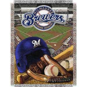 Milwaukee Brewers MLB Woven Tapestry Throw (Home Field Advantage 