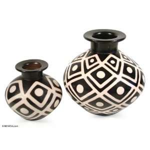  Ceramic vases, Eye of the Wind (pair)