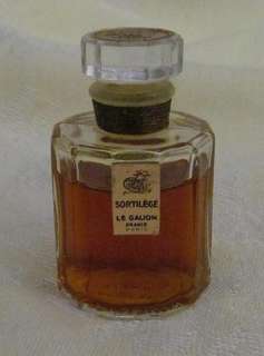 Vintage Glass Commercial Perfume Bottle Le Galion Sortilege Paris 