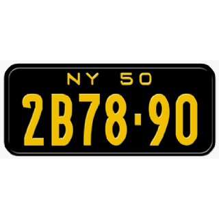  1950 NEW YORK STATE PLATE  EMBOSSED WITH YOUR CUSTOM 