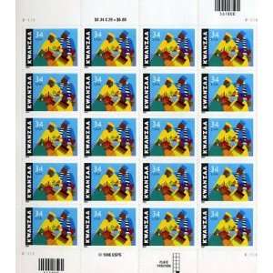Kwanzaa Celebration 20 x 34 cent US Stamps 3548 NEW