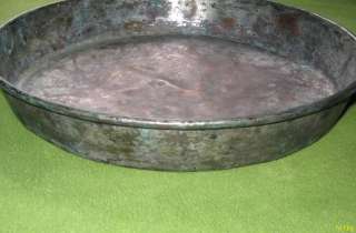 Ottoman Turkey Primitive Copper Dish Tin Plate 1800`s  