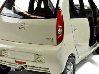 Brand new 118 scale diecast model car of 2009 Tata Nano Cream/White 