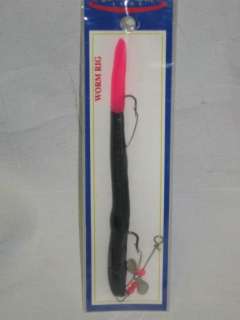   Black/Pink Tail Tip Worm Rig Spinner Leader Made By Blackmore  