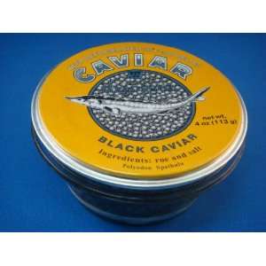 American Paddlefish Caviar (Traditional Caspian Style) Glass Jar 4oz 