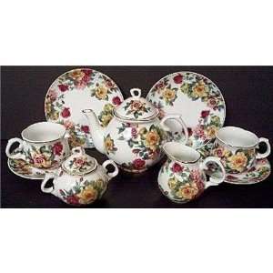   Childs) Tea Party Set   Fine China Service for Two Toys & Games