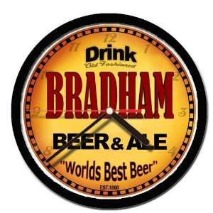  BRADHAM beer and ale cerveza wall clock 