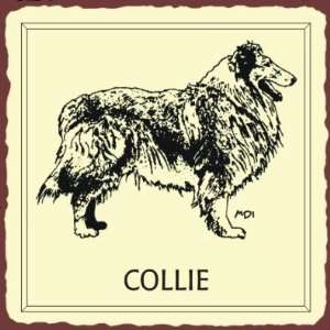  Collie Dog Vintage Metal Animal Retro Tin Sign