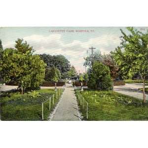   Postcard Scene in Lafayette Park   Norfolk Virginia 