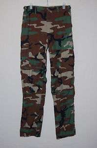 Camouflage BDU Pants Small Long RIPSTOP 100% Cotton #SL  