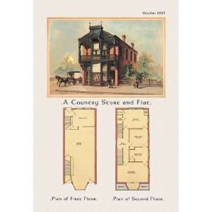 Country Store and Flat 16X24 Giclee Paper