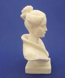 Antique Parian Bust of a Young Beautiful Girl 8 Tall  