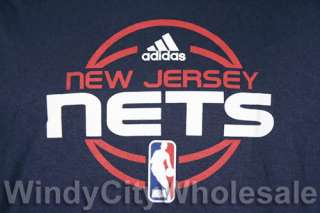NETS CLIMALITE SHIRT ADIDAS NBA NEW JERSEY NAVY BLUE XL  
