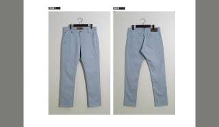 Mens Slim Skinny Cotton Pants Jeans sky Blue US 28~34sz  