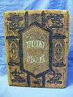 Illustrated Polyglot Family Bible   1874   Leather   Over 200 