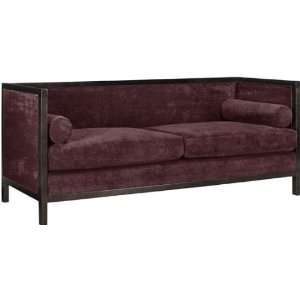  Lenox Sofa, 32Hx78W, SOLID VLVT PLUM