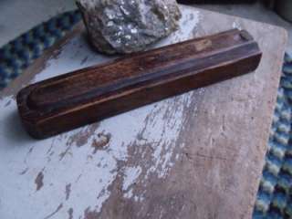 Primitive Original Antique Hand Made Wood Pencil Box Oak GREAT Patina 