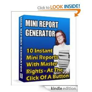 Mini Report Generator Noli Anderson  Kindle Store